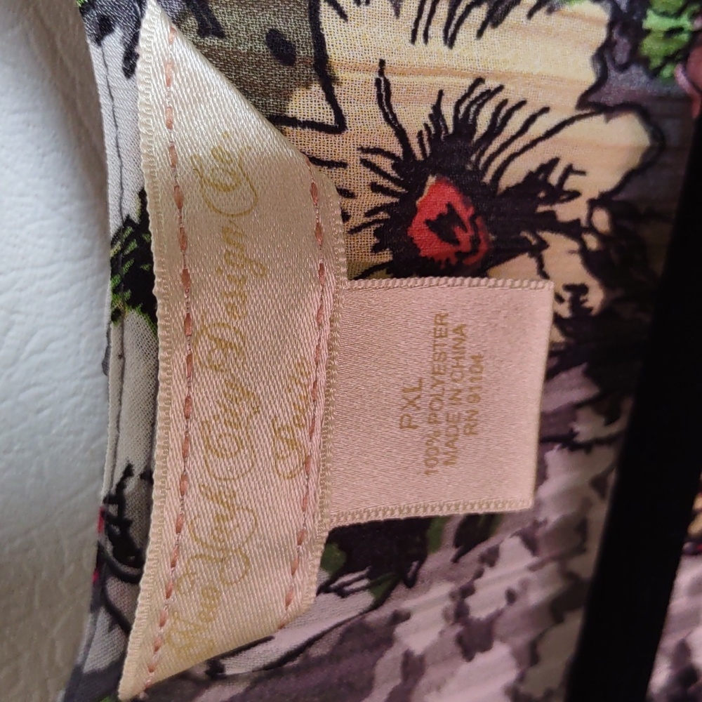 Vintage New York City design Co blouse petite extra large Floral Bell sleeves - Picture 3 of 7